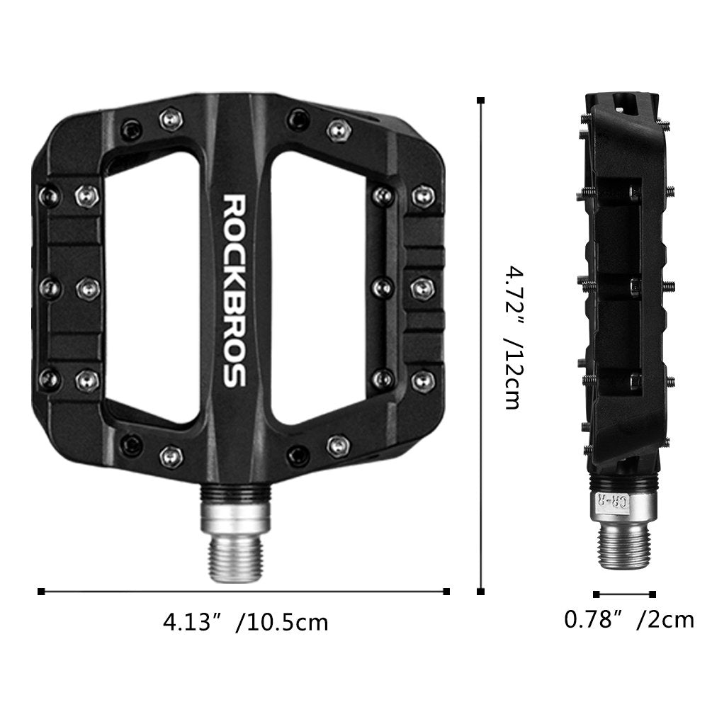 ROCKBROS Nylon Fiber Bicycle Platform Pedals for BMX MTB 9/16"