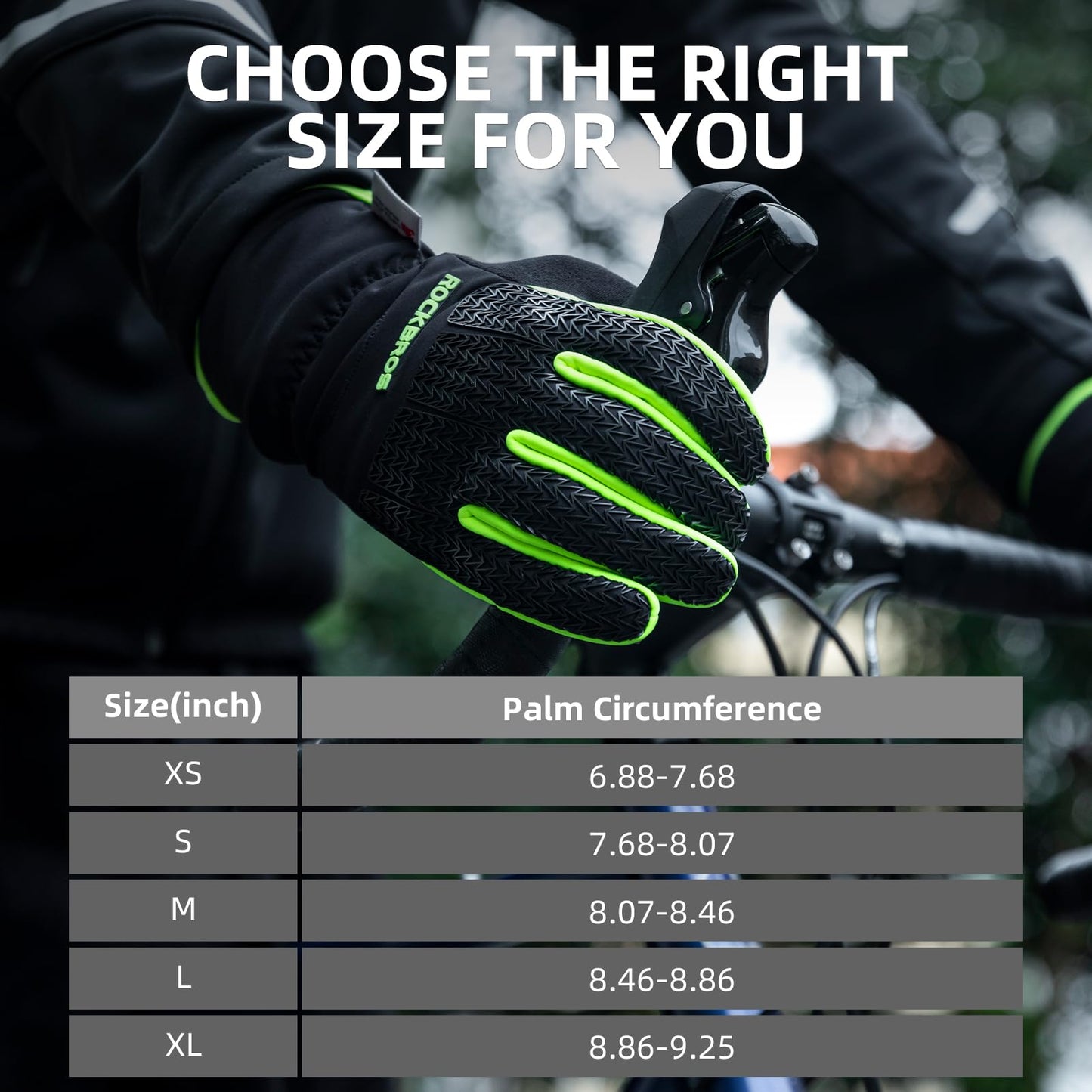 ROCKBROS Winter Cycling Gloves, Windproof Thermal Touchscreen Gloves for Men  Women