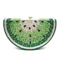 Lemon Shape AB/Gold Rhinestone Small Women Shoulder Bag Luxury Designer Lady Girls Evening Clutches Wedding Party Chain Purse