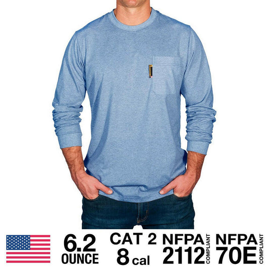 Mens Long Sleeve Flame Resistant T-Shirt