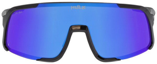 Hulk® HK4 Series Black Frame Safety Glasses Polarized Blue Diamond Mirror Lens MAX3® Scratch Resistant Coated