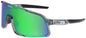 Hulk® HK4 Series Crystal Gray Frame Safety Glasses Polarized Green Mirror Lens MAX3® Scratch Resistant Coating