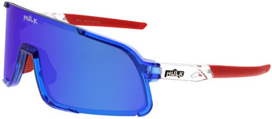Hulk® HK4 Series Bomb Pop Frame Safety Glasses Polarized Blue Diamond Mirror Lens MAX3® Scratch Resistant Coated