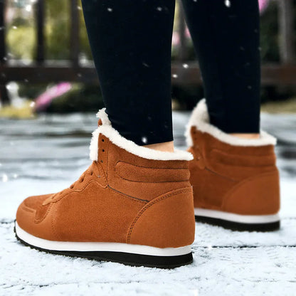Men Boots Waterproof Winter Boots Men Lightweight Hight Top Plus 48 No Slip Warm Snow Boots Plush Women Footwear Leather Shoes