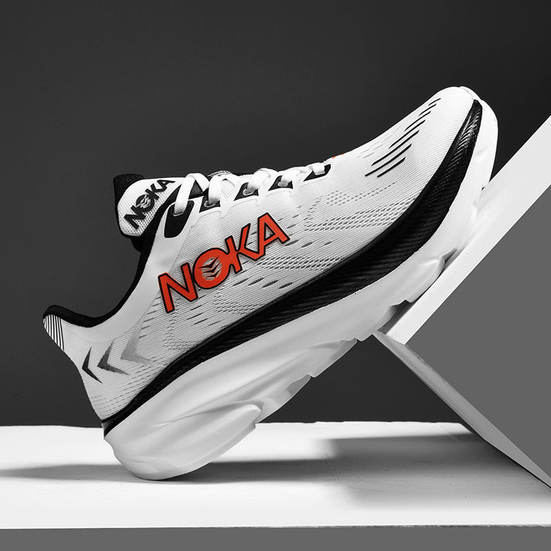 Men's fashion shoes breathable mesh thick-soled running shoes marathon outdoor running shoes