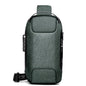 Men's Waterproof USB Oxford Crossbody Bag Anti-theft Shoulder Sling Bag Multifunction Short Travel Messenger Chest Pack For Male