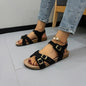 Open Toe Flat Buckle Sandals
