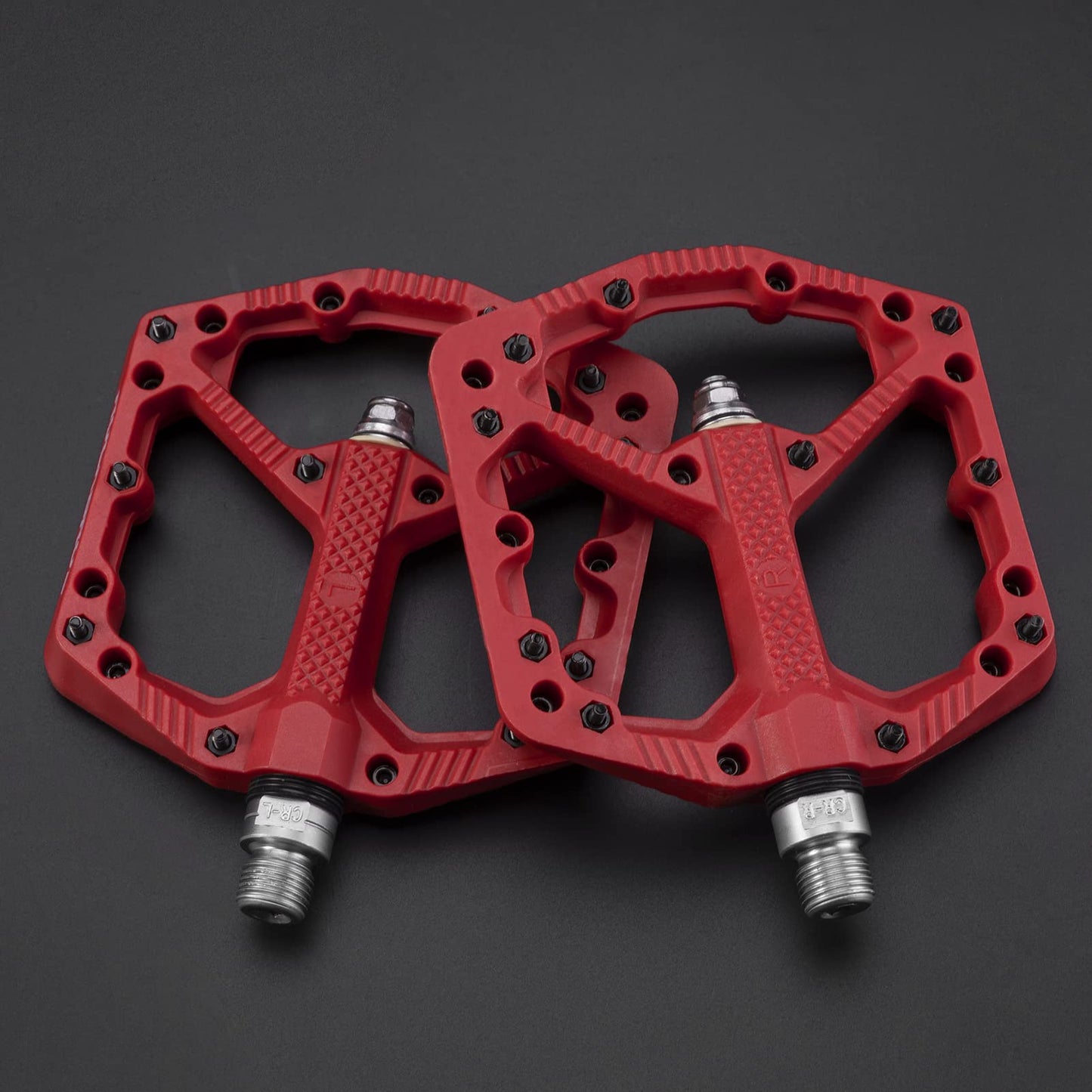 ROCKBROS Mountain Bike Pedals Flat MTB Pedals Nylon Fiber Bicycle Platform Pedals