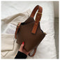 Retro Women's Bag Fashion Casual Bag Portable Water Bucket Bag Red Crossbody Women's Bag