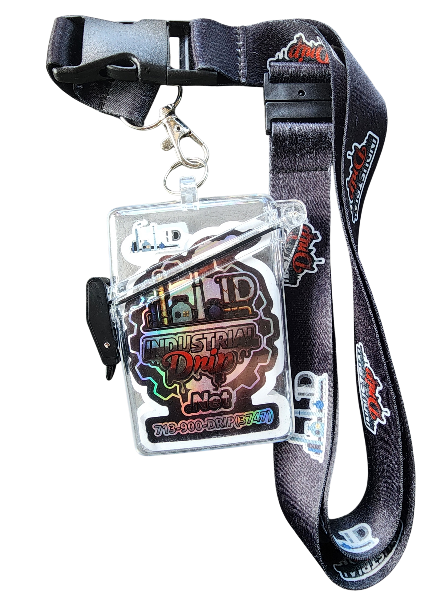 Industrial Drip Lanyard and Badge Holder