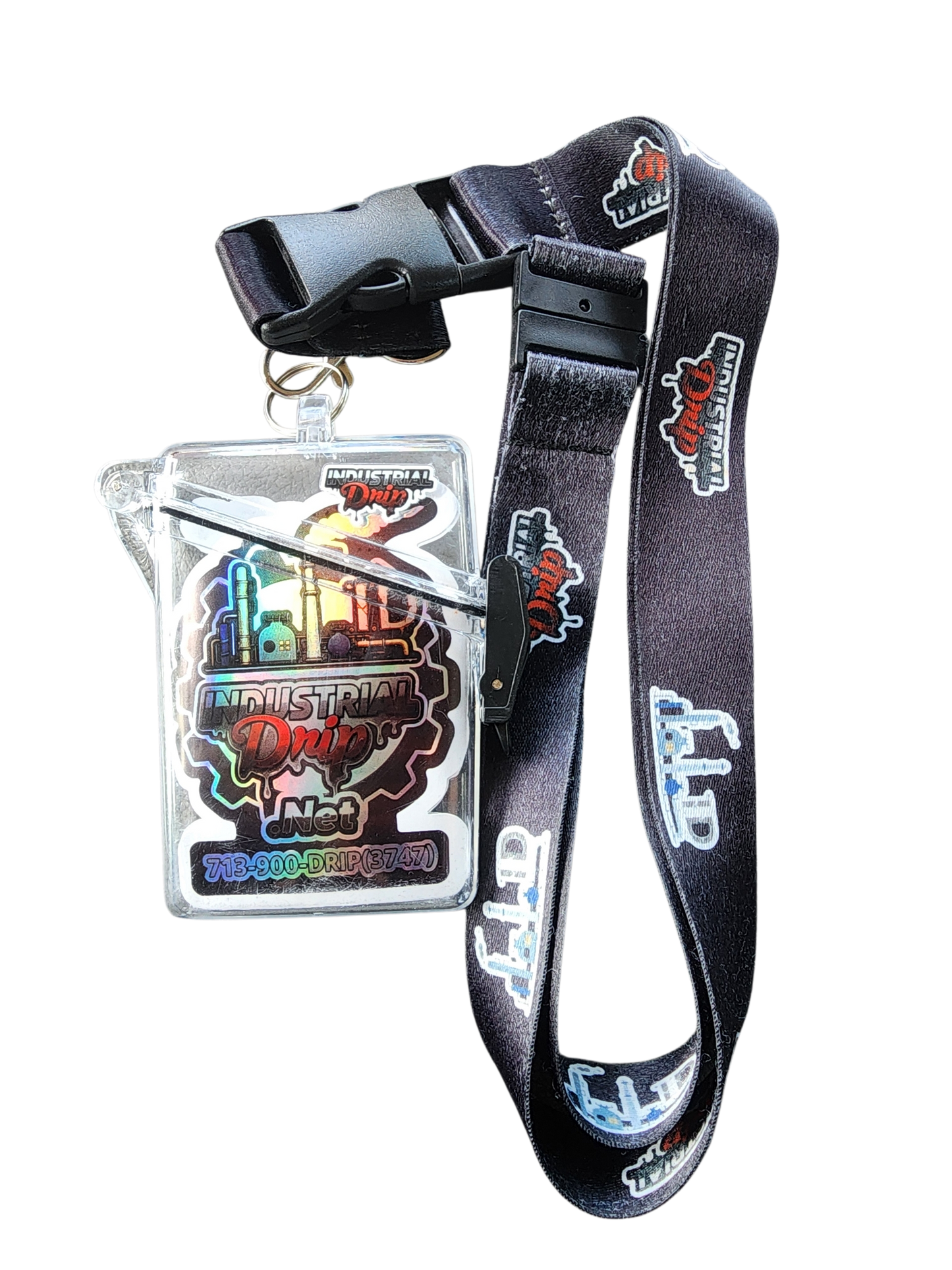 Industrial Drip Lanyard and Badge Holder