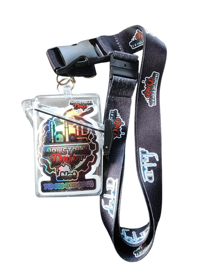 Industrial Drip Lanyard and Badge Holder
