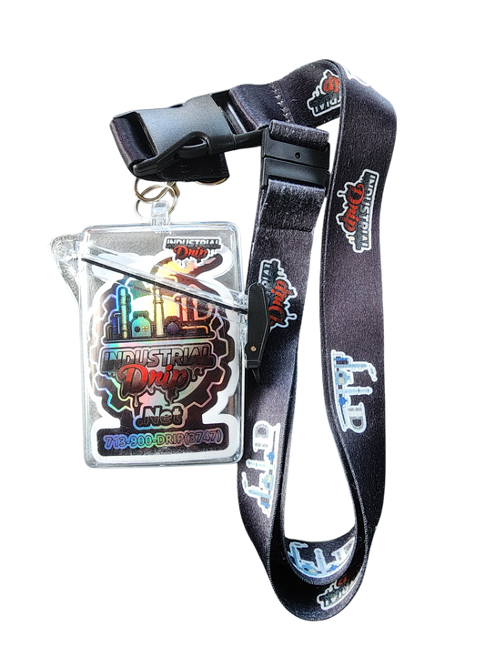 Industrial Drip Lanyard and Badge Holder