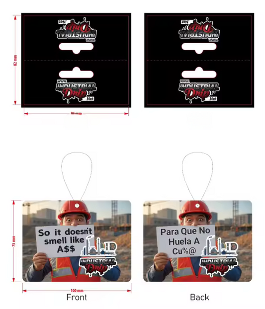2-sided Truck/Car Air Freshener - Safety covering Nose