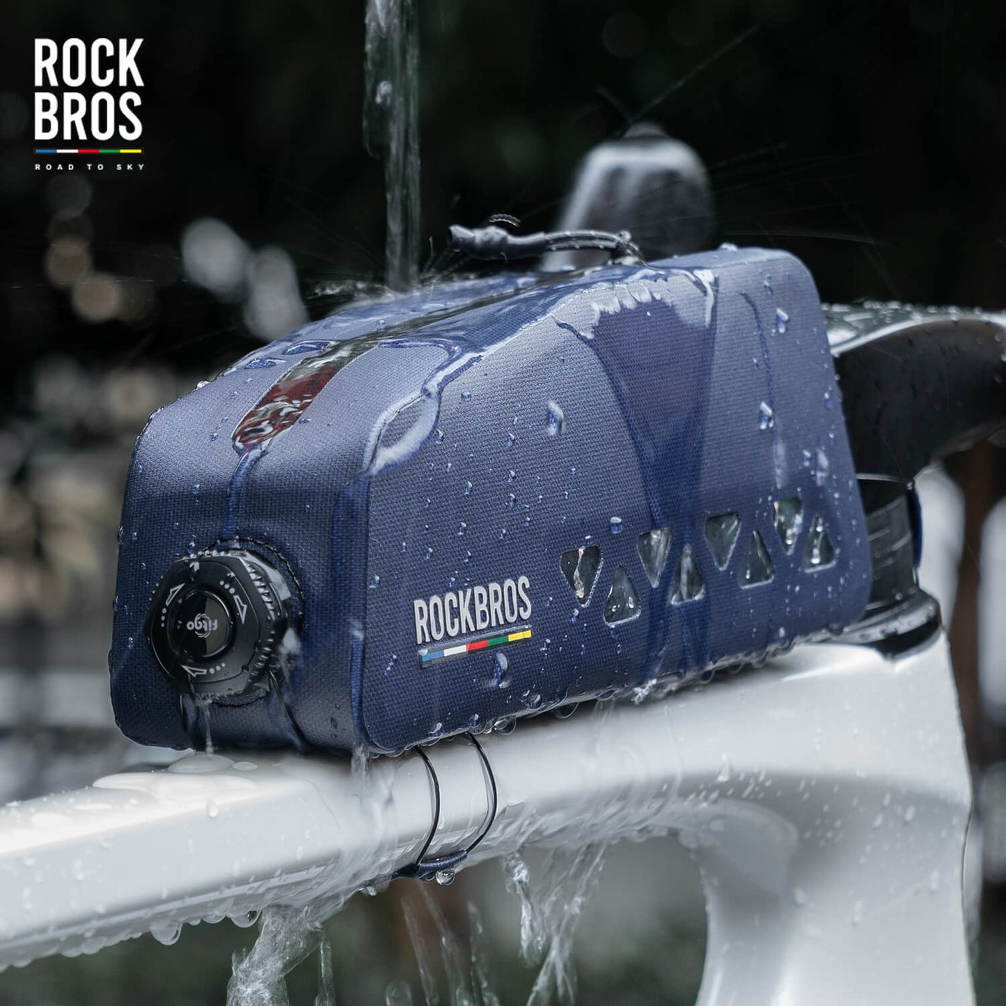 ROCKBROS 1L 100% Waterproof Bike Frame Bag Road To Sky