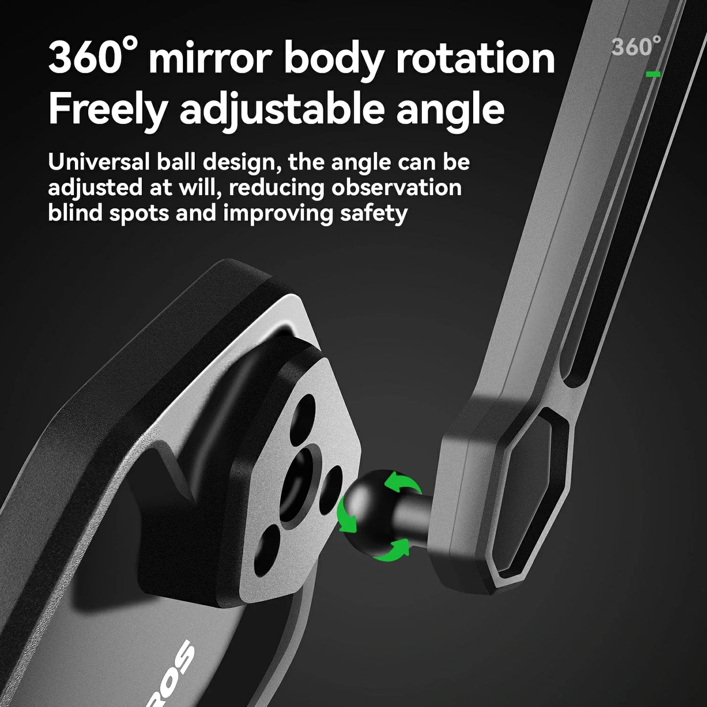 Adjustable Handlebar Bike Rearview Mirror Mirror with Anti-Glare Glass