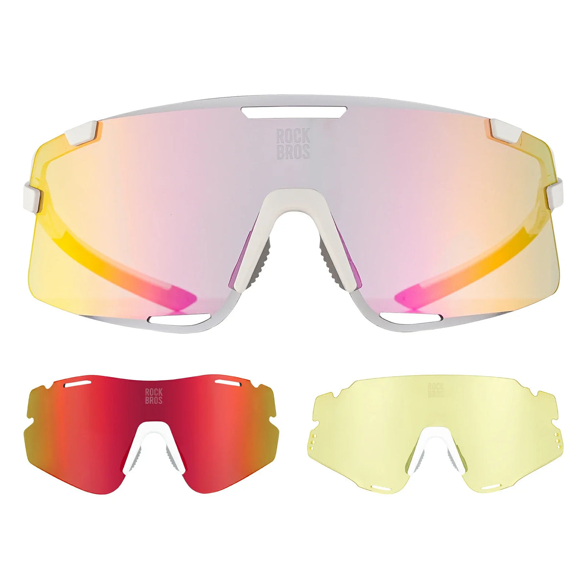 BOUNDLESS Three Lens Photochromic Cycling Sports Sunglasses