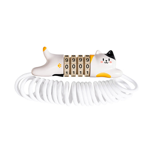 ROCKBROS Cute Cat Password Bike Lock 51.2in