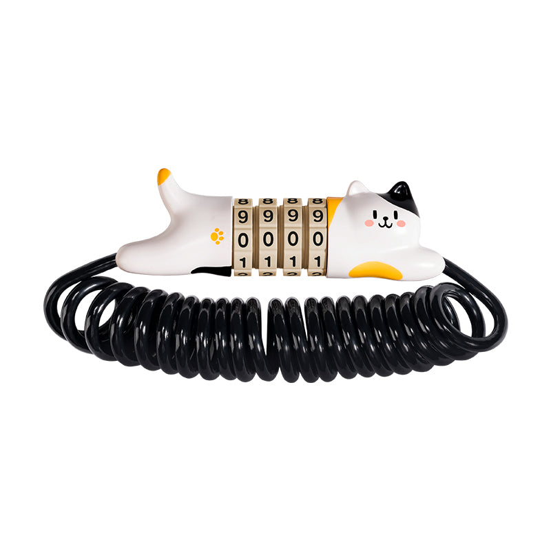 ROCKBROS Cute Cat Password Bike Lock 51.2in