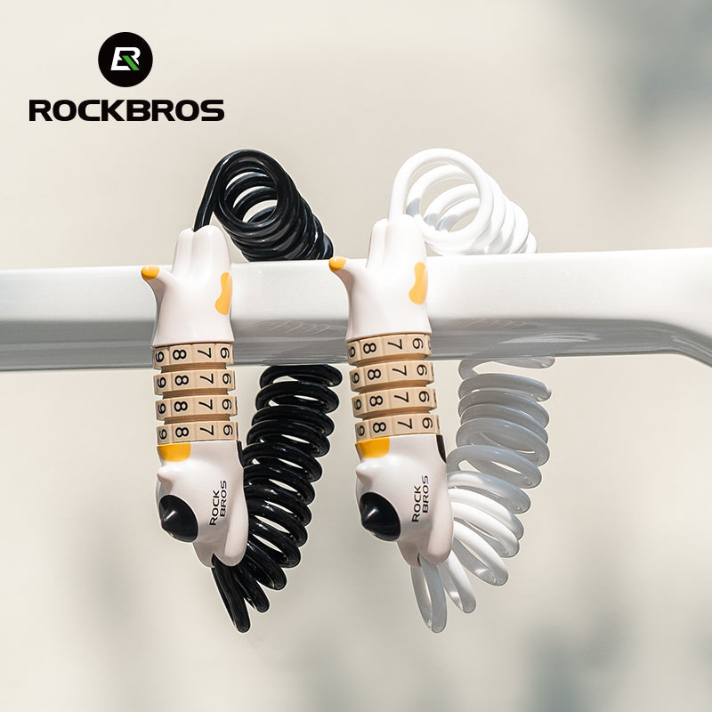 ROCKBROS Cute Cat Password Bike Lock 51.2in