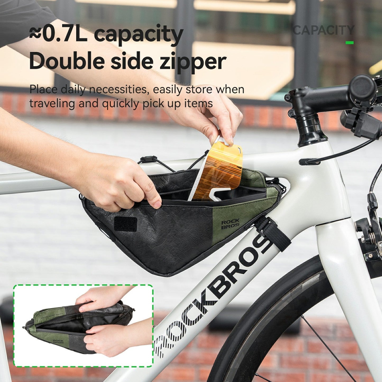 Sustainable Eco-Friendly Bike Triangle Bag Frame Bag 0.7L