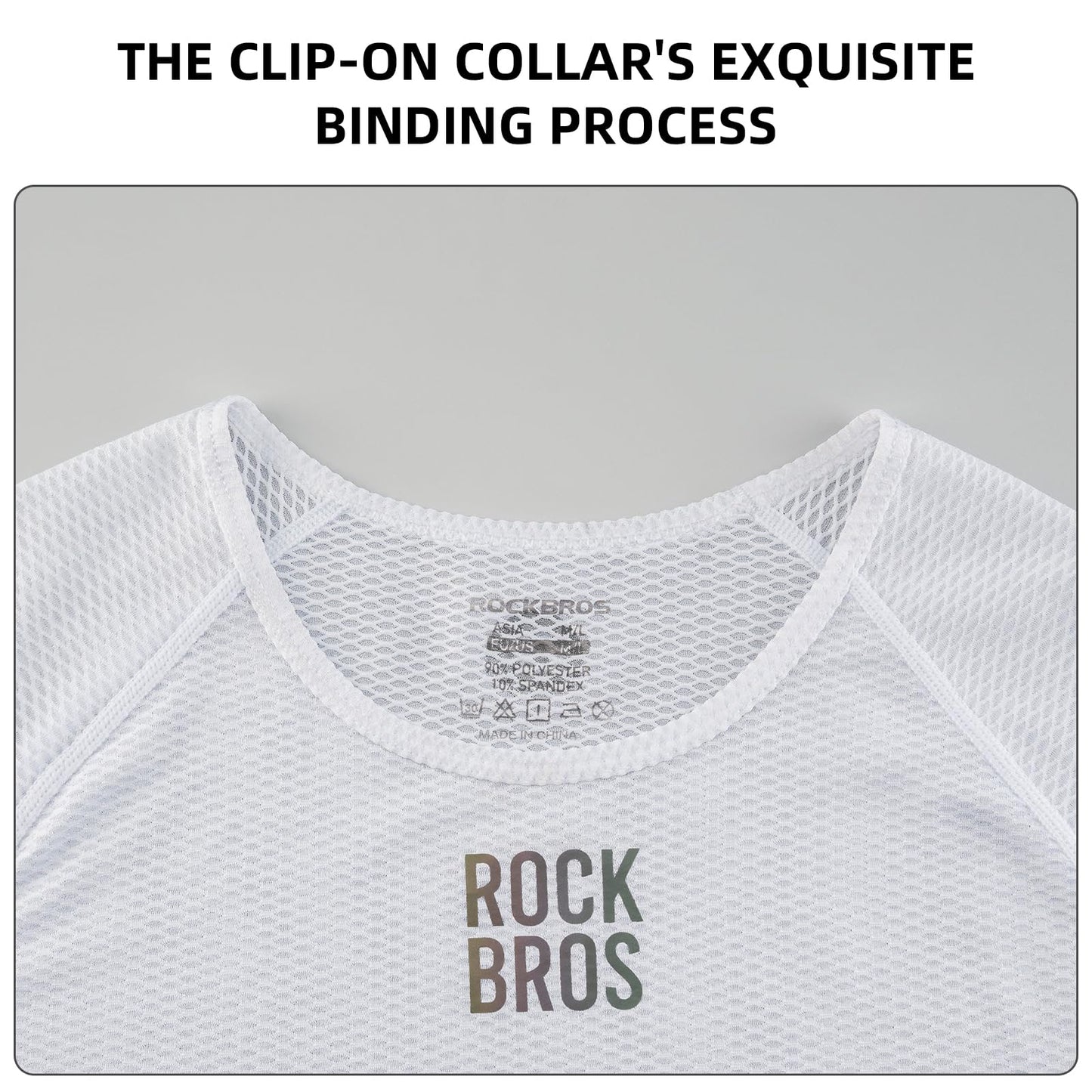 ROCKBROS Men's Long Sleeve Cycling Jersey Quick-Dry Seamless Underlayer