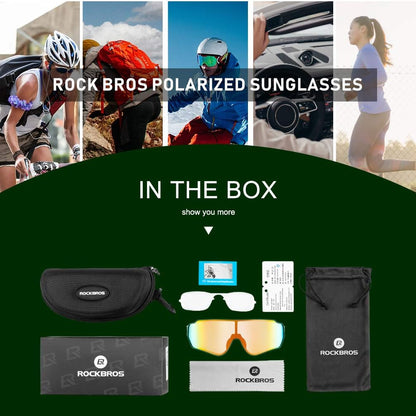 ROCKBROS Polarized Sunglasses UV Protection for Women Men Cycling