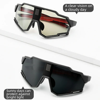 ROCKBROS UV400 Cycling Sunglasses Electronic Photochromic Color Changing