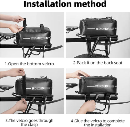 ROCKBROS Bike Rack Bag Saddle Pannier Bag Waterproof 6L or 9L