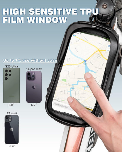 ROCKBROS Waterproof Bike Frame Bag for Phones & Gear