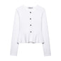 Solid color casual slim fit suit jacket mini skirt