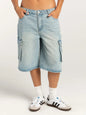 Street trendsetters ordinary washed workwear women's denim straight leg pants