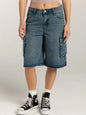 Street trendsetters ordinary washed workwear women's denim straight leg pants