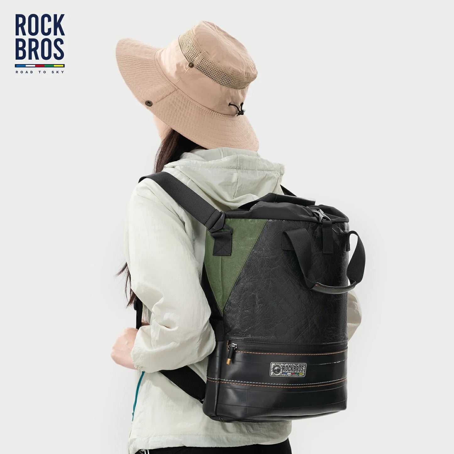 Sustainable Eco-Friendly Recycled Tire 12L Waterproof Bike Panniers ROAD TO SKY