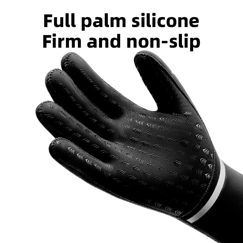 Winter Riding Gloves Water Repellent Full-Palm Silicone