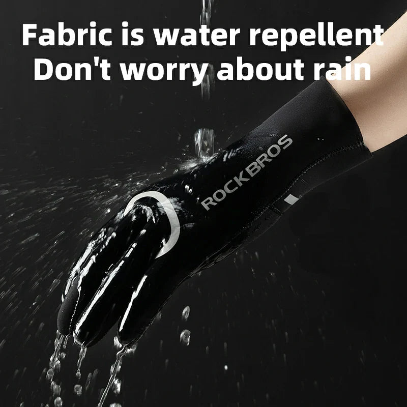 Winter Riding Gloves Water Repellent Full-Palm Silicone