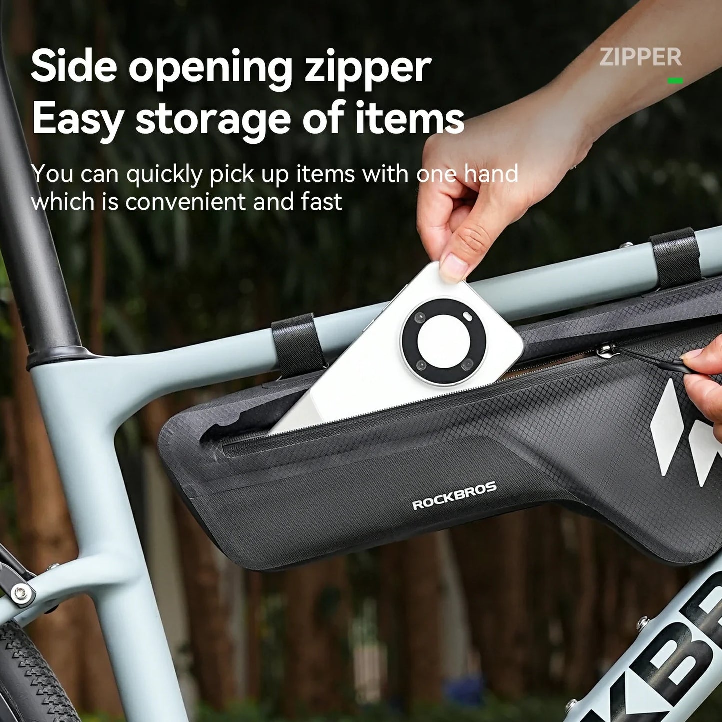 RideMate 100% Waterproof Frame Bag 1.9L Down Tube Bag