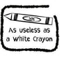 White Crayon Sticker