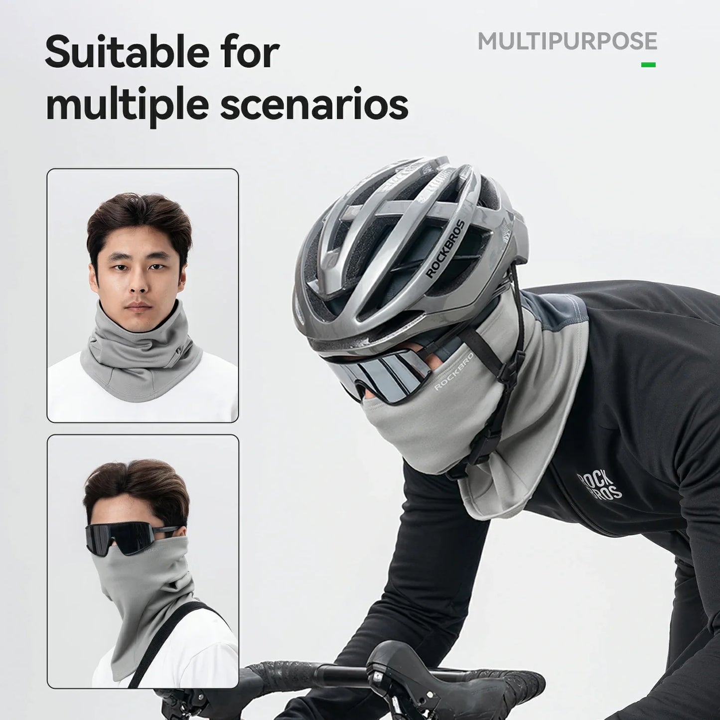 Winter Fleece Balaclava Helmet Liner for 15°F-50°F