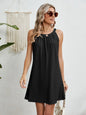 Women's swimsuit hollowed out crochet top sleeveless beach dress